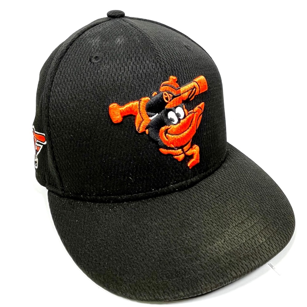 New Era 59FIFTY Baltimore Orioles Fitted Hat Black 7 1/4 MLB Authentic On Field‎